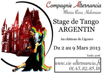 Stage de tango argentin à Ligoure 2013