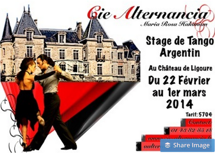 Stage de tango argentin à Ligoure 2014